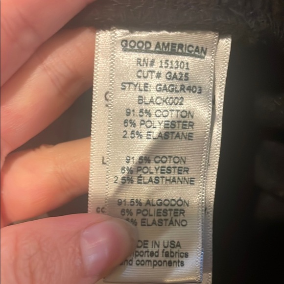 Womens Good American Good Legs Distressed Jeans Black Plus Size - Picture 7 of 7